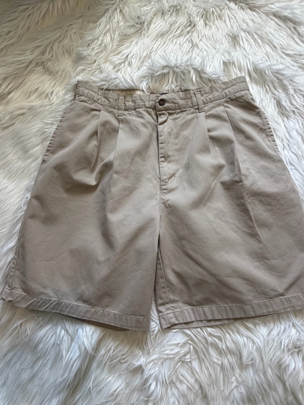 Vintage Chaps Ralph Lauren Shorts Mens Size 34 Pleated Shorts Polo Khaki Tan